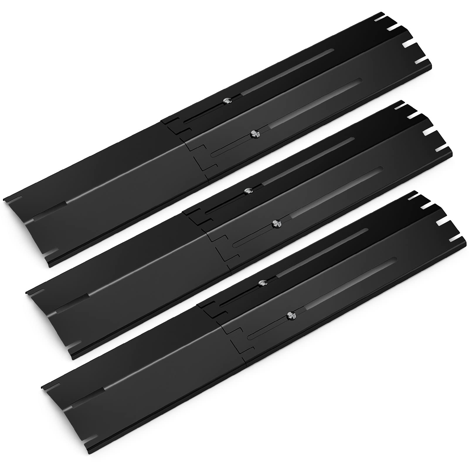 Coisien Universal Brennerabdeckung,Universal Flammenverteiler,Einstellbar Hitzeschild,Durable Edelstahl Flavorizer Bars Ersatzteile,Hitzzelt für die meisten Gasgrill,einstellbar von 34 cm bis 53,3 cm