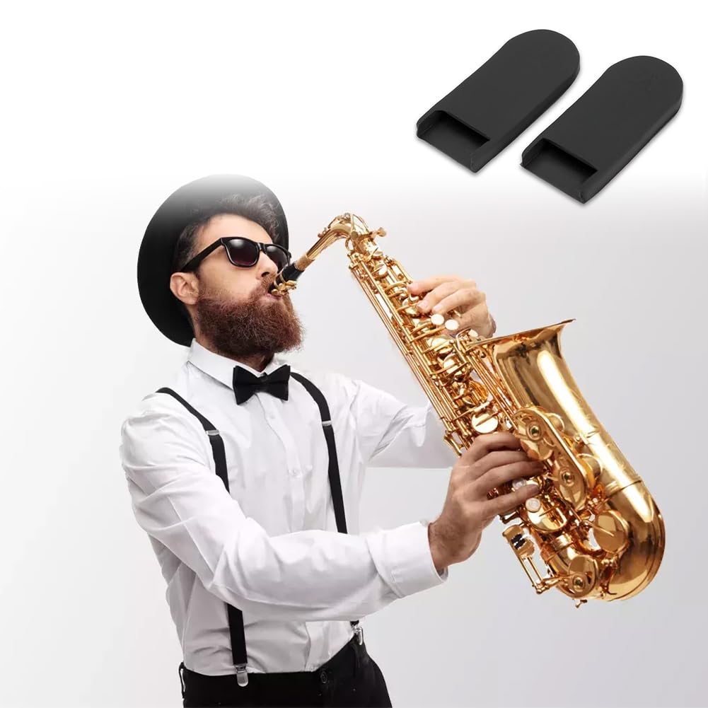 Repose-doigt en caoutchouc pour saxophone - Coussin de repose-doigt confortable pour instruments à vent, saxophone alto, ténor soprano, saxophone Geruwam Repose-doigt en caoutchouc pour saxophone - Coussin de repose-doigt confortable pour instruments à vent, saxophone alto, ténor soprano, saxophone Geruwam