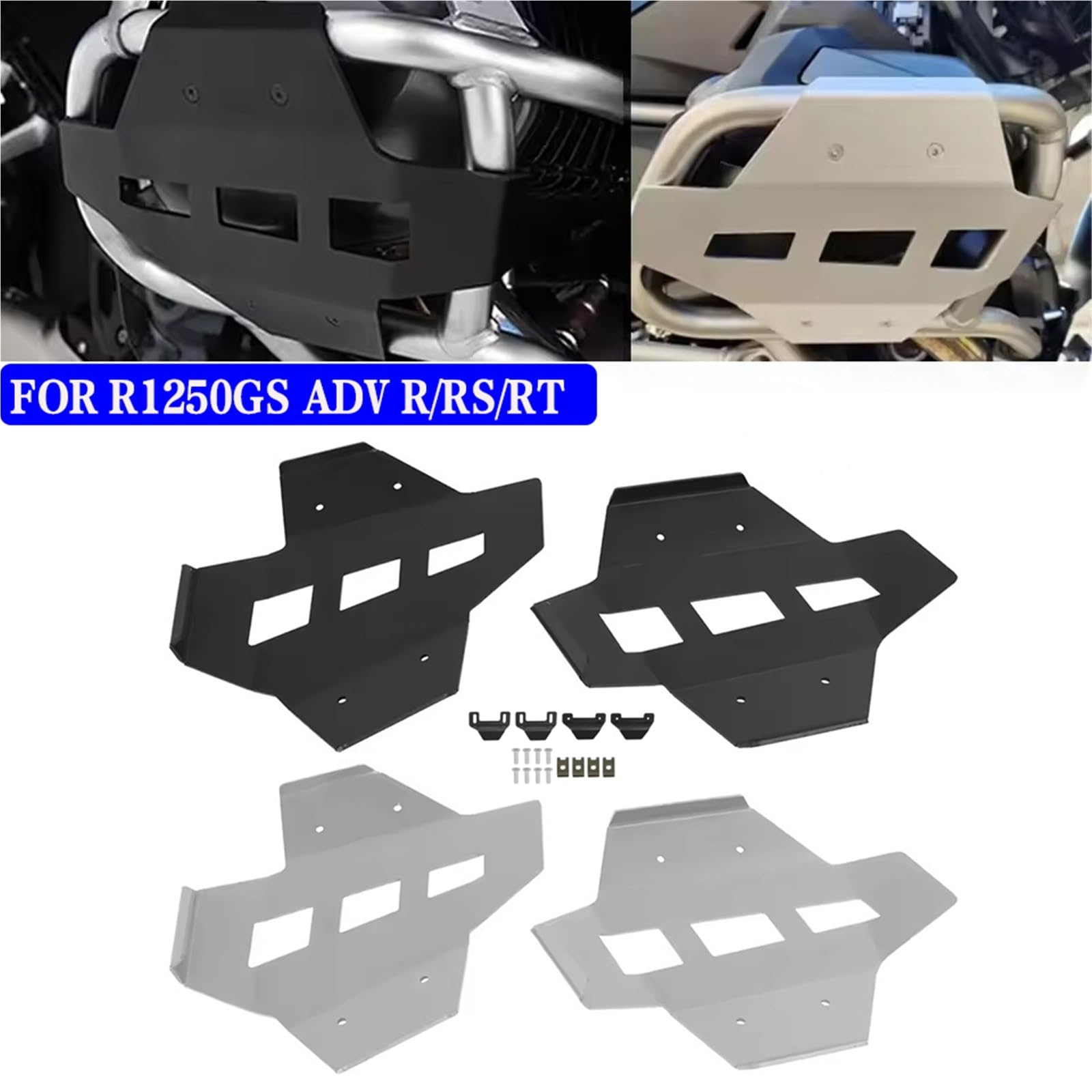 Protezione per testata motore, coperchio valvole, barre di protezione adatte per BMW R 1250 GS 1250GS ADV R1250 GS Adventure(Silver)