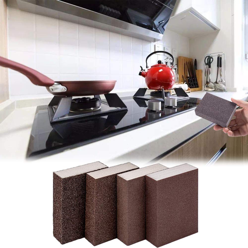 12 Pack Sanding Sponges,Wet Dry Sanding Blocks,Coarse Medium Fine Sand Foam Sandpaper In 60/80/100/120/180/220 Grits For Metal Polish,Wood,Drywall,Pot Pan Brush