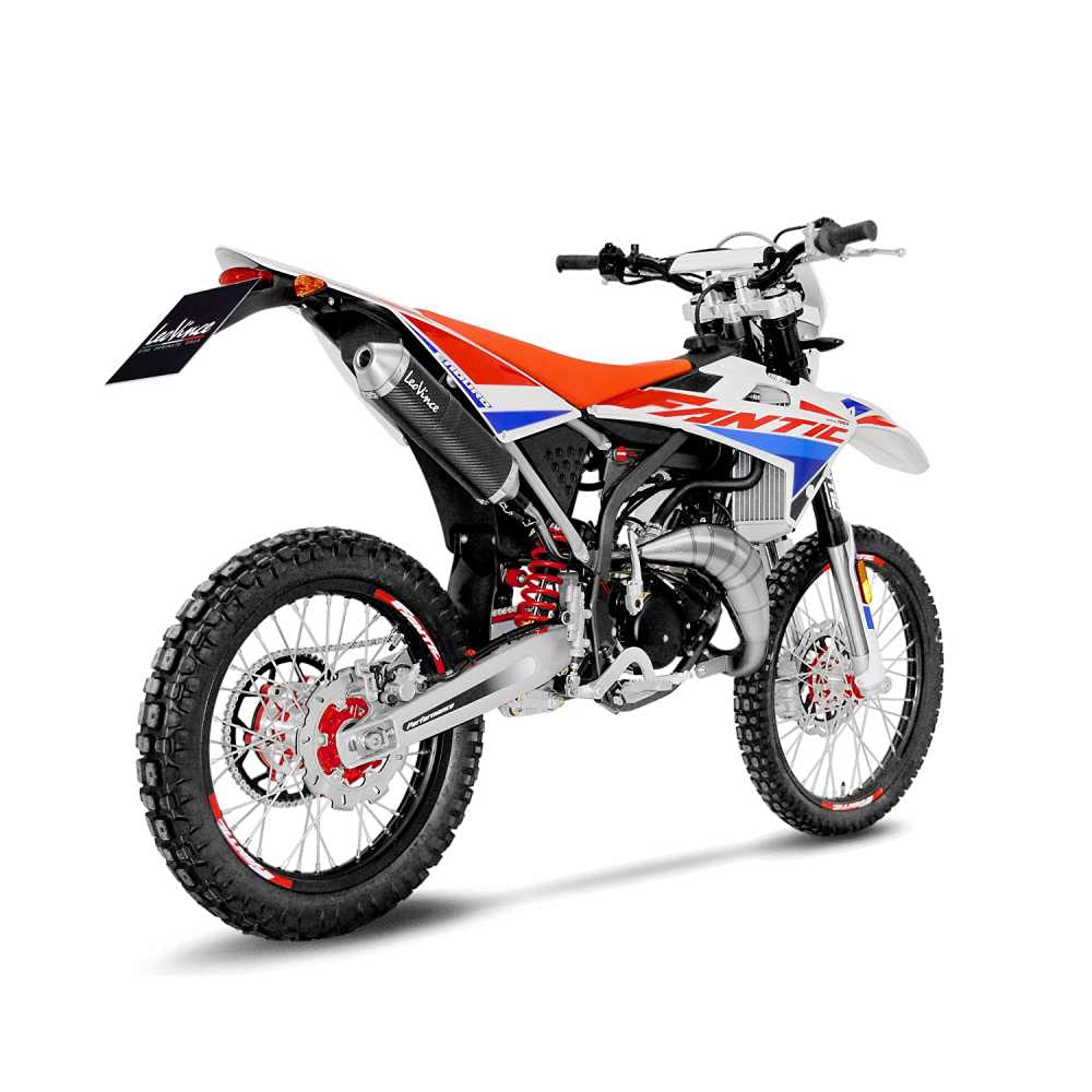Collecteur d'échappement LeoVince X-FIGHT en acier inoxydable pour Fantic Motor Enduro 50 / Motard 50 / Competition/Performance