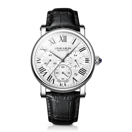 eYotto Men's Stylish Business Watch, Multifunction Quartz Movement Chronograph Roman