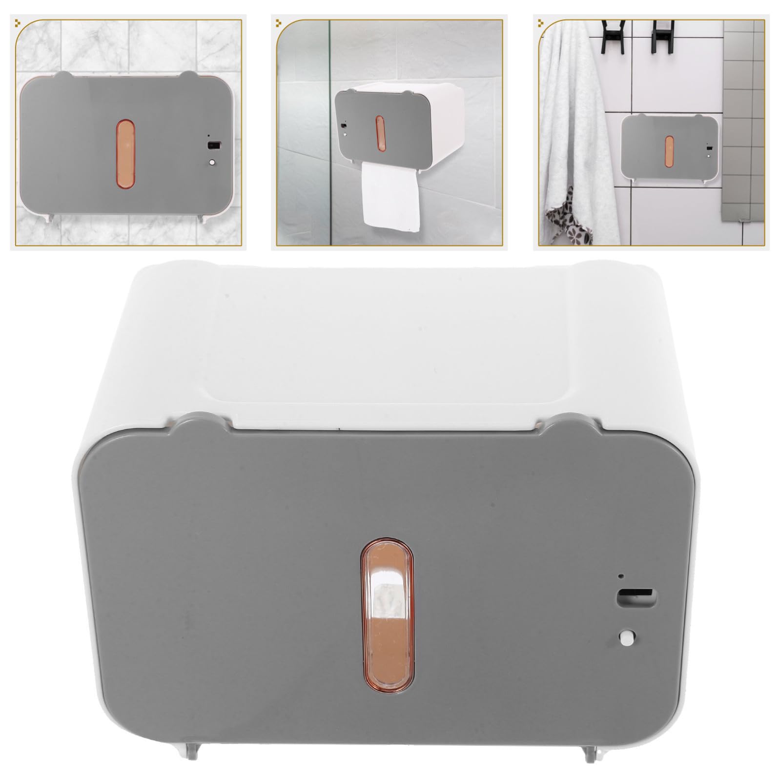 TOYANDONA Distributore Automatico di Asciugamani di Carta con Sensore Touchless in Abs e Metallo, Moderno ed Elegante, per Bagno e Toilette, Capacità per Pezzi