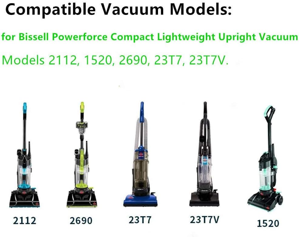 Buy Jedeleos Replacement Belts For Bissell Powerforce Compact Vacuum 2112 1520 2690 23t7 23t7v Compared To Part 1604895 Pack Of 2 Online In Turkey B08dj7pswf