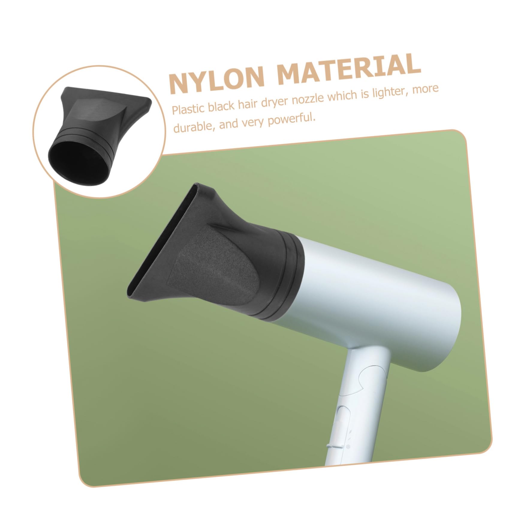 3pcs Hair Dryer Nozzles Reusable Plastic Diffuser Attachments for Styling Tool Compatible with Hair Dryers Lightweight Durable Hairdressing Accessory