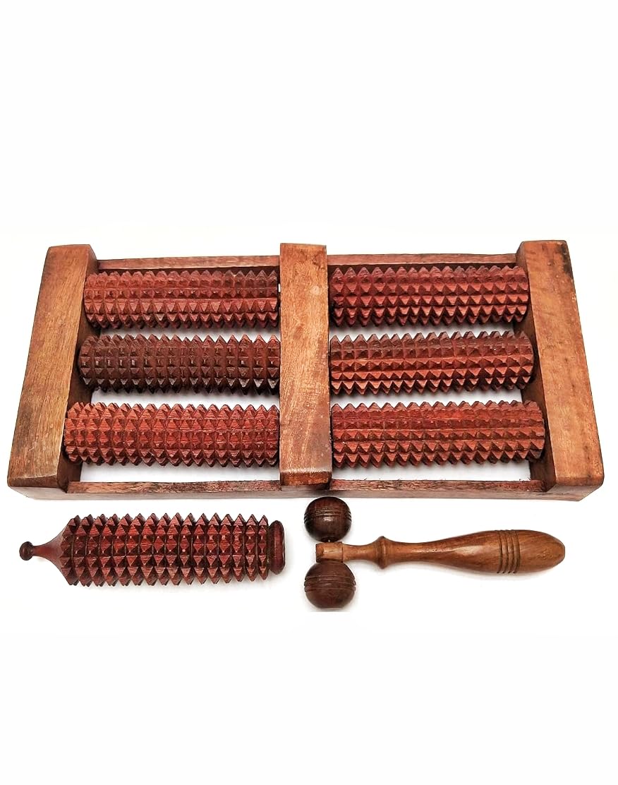 Masterarts Wooden Foot Massager Double Foot Massager (13 Inch) + Face Massager (6 Inch) + Hand Roller(6 Inch) ( Pack Of 3 Pcs ) In Pure Shisham Wood (B08K3JRW37) Amazon Price History, Amazon Price Tracker