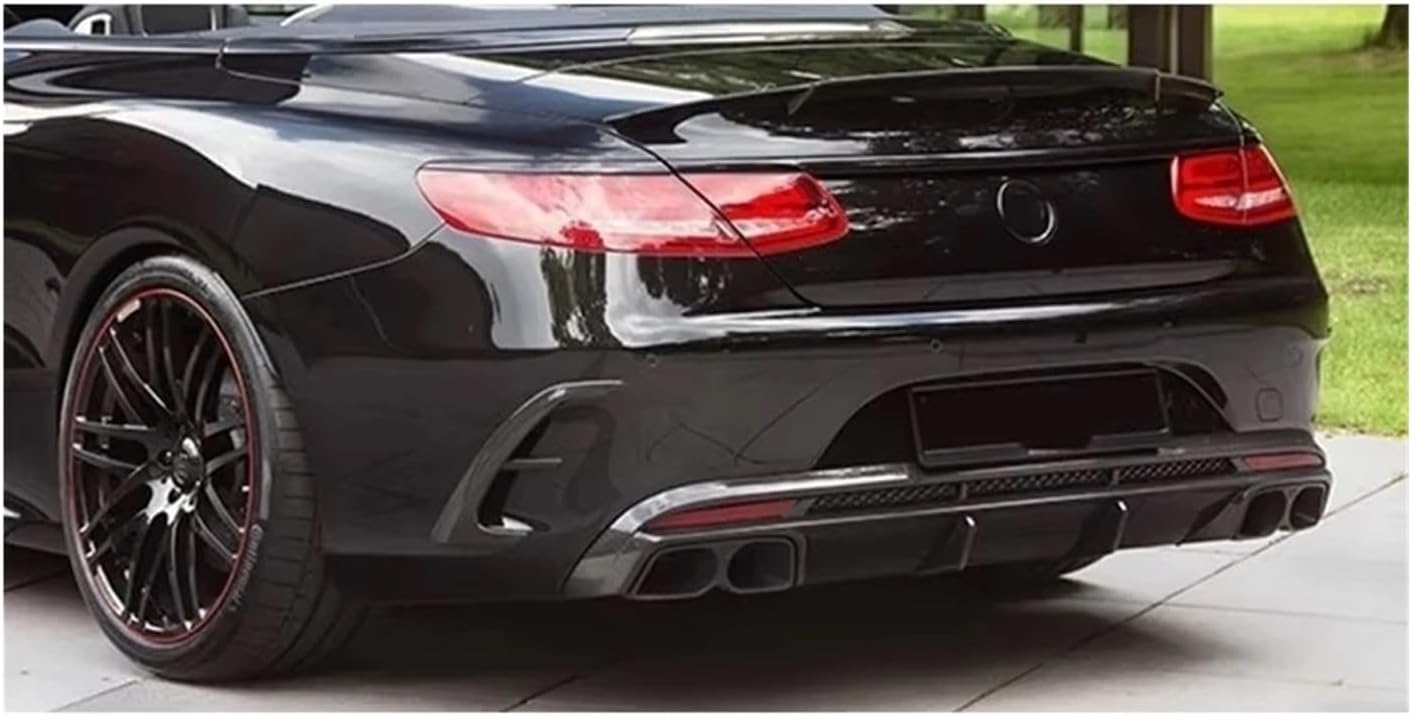 S-class Coupe C217 Dry Carbon Fiber B-style Rear Wing Compatible with S63 S65 S400 S450 S500 Tail Wing Car Accessories Trunk Lip
