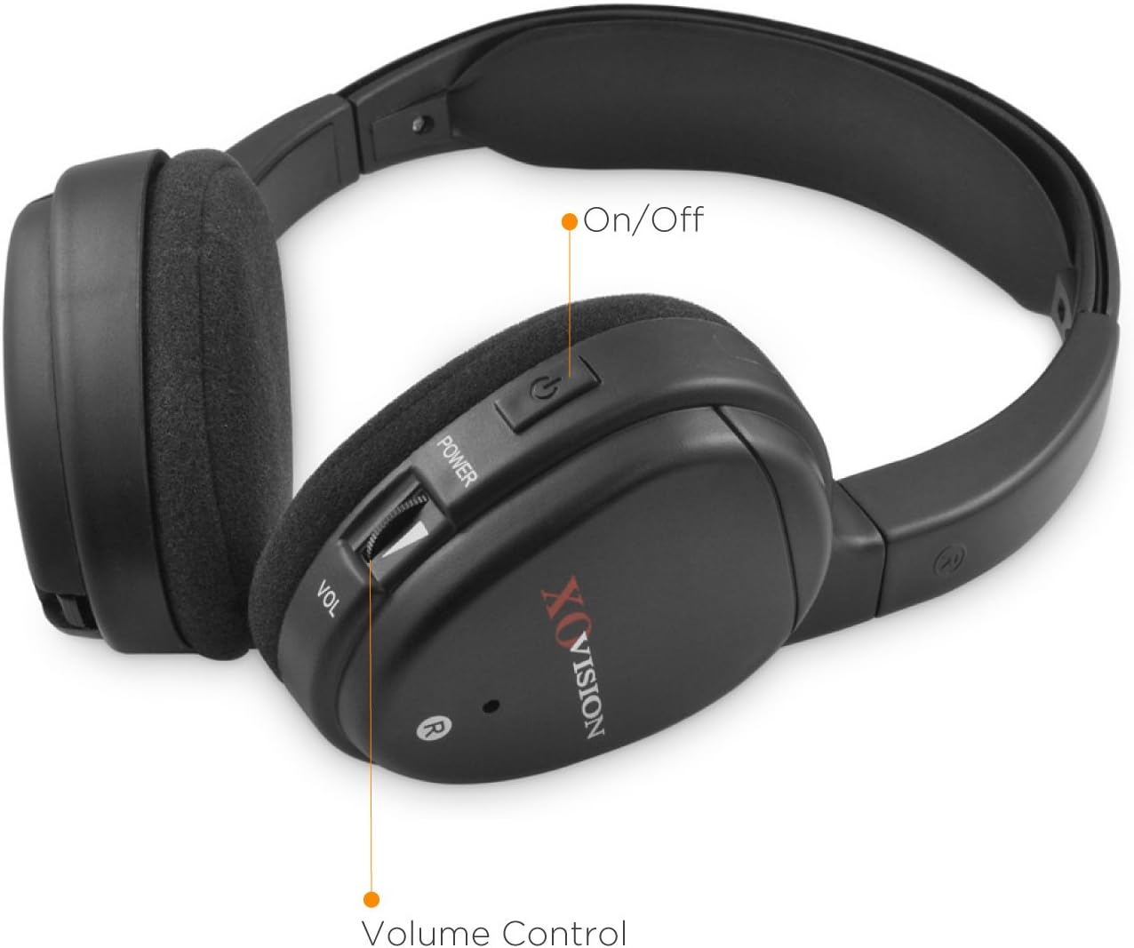 XO Vision IR620 Headphones On/Off and Volume Control