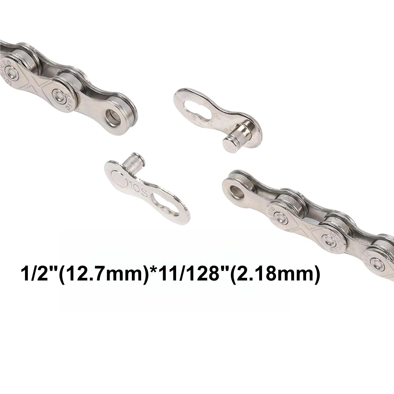 10-fach Fahrradkette, 1/2 x 11/128 Zoll, 116 Glieder, silber/gold/regenbogenfarben, passend for die meisten Fahrräder, Fahrradteile(10S R w Tool Set)