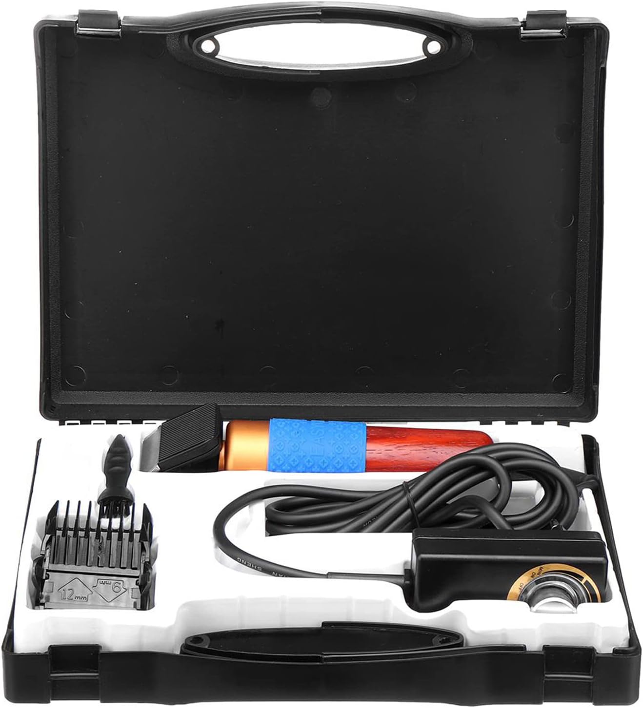 Electric Horse Clipper Sheep Shears 6 Speeds Adjustable Wool Shearing Livestock Hair Fur Shearing Animal Grooming Kit for Sheep Goat Animal Hair Fur Shearing