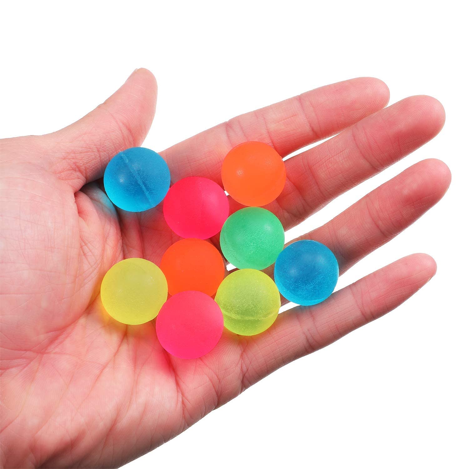 D Moto World DMW 100 Pieces Bouncy Balls 2.7 cm Diameter Bouncy Ball Party Bags Fillers for Kids Assorted School Prize Festival Gifts (Small 100pcs) 3