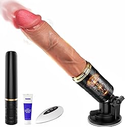 Cacuola Dildo Vibradorador Mujer Juguetes Eróticos para Pareja Sexuales con 5 Empuje 7 Vibración, Juguetes Sexuales Consoladores.. para Mujer con Vibración, Vibrador Mando Distancia Consolador Dildos