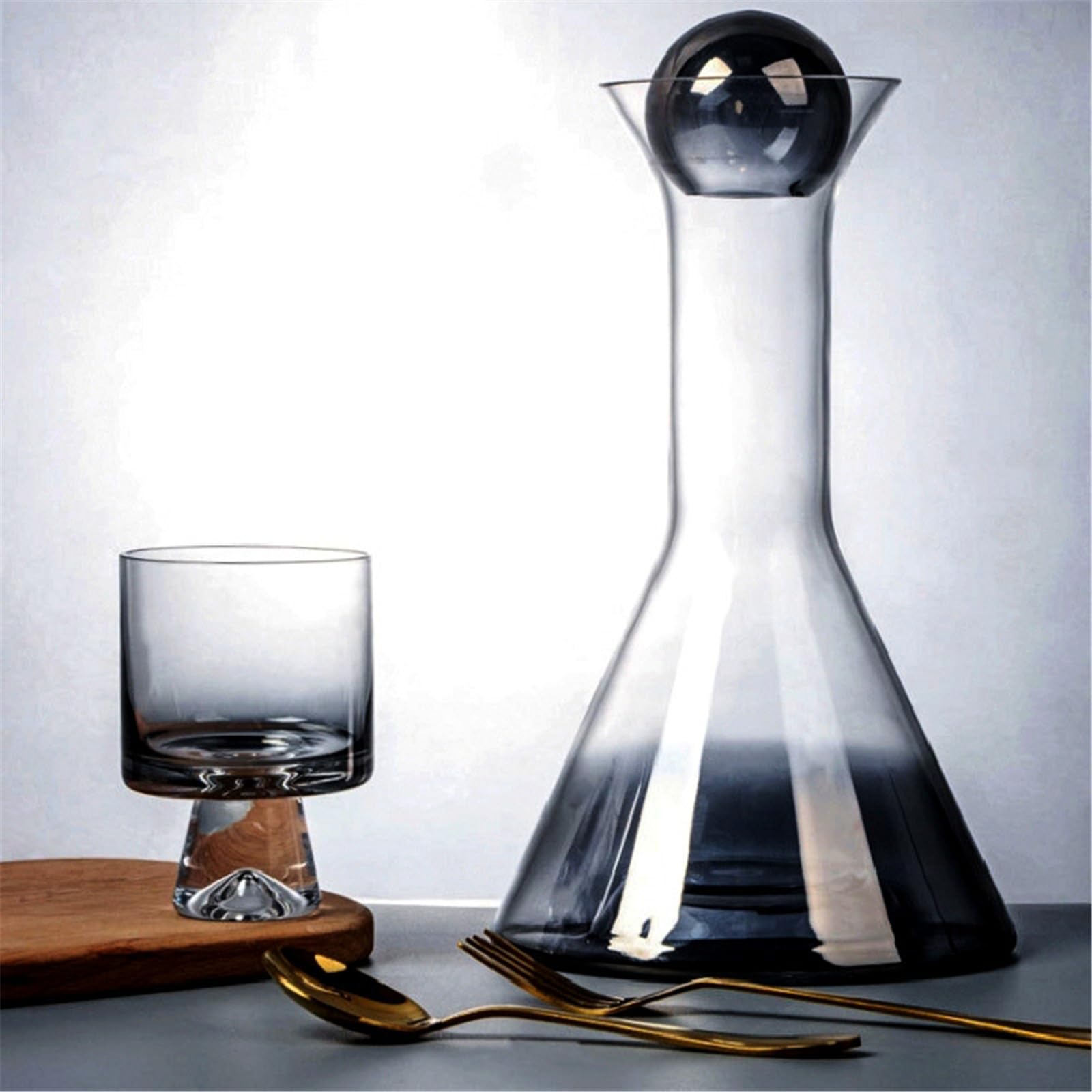 Jarras de agua de vidrio ámbar con resistente al calor para servir bebidas frías, café en casa o en eventos. Dispensador de agua de vidrio resistente al aire libre