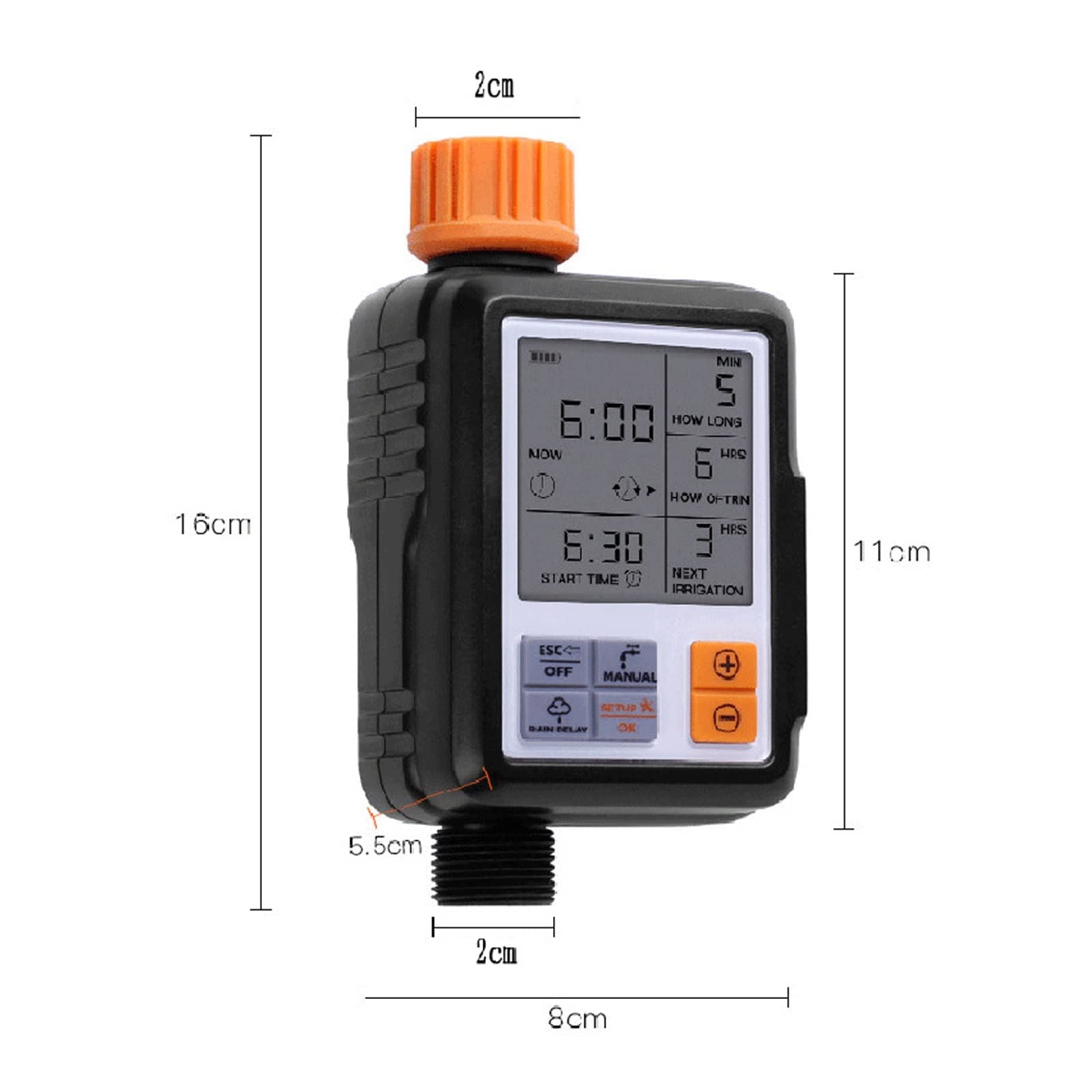 Kit di irrigazione a goccia automatica Elettronico intelligente LCD Visualizza di irrigazione del controller irrigatore Timer del giardino esterno Strumento di dispositivo di irrigazione automatico pe