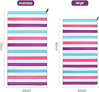 Vista 4 de Exclusivo Mezcla - Toalla de playa de microfibra de secado rápido, grande, repele la arena, para viajes, campamento, deportes; súper absorbente