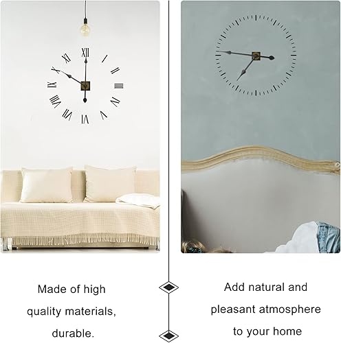 Miniatura 7 de DOITOOL Reloj de pared de 4 piezas, agujas extralargas, mecanismo de movimiento de reloj de pared, punteros de reloj, manecillas de reloj, kit de