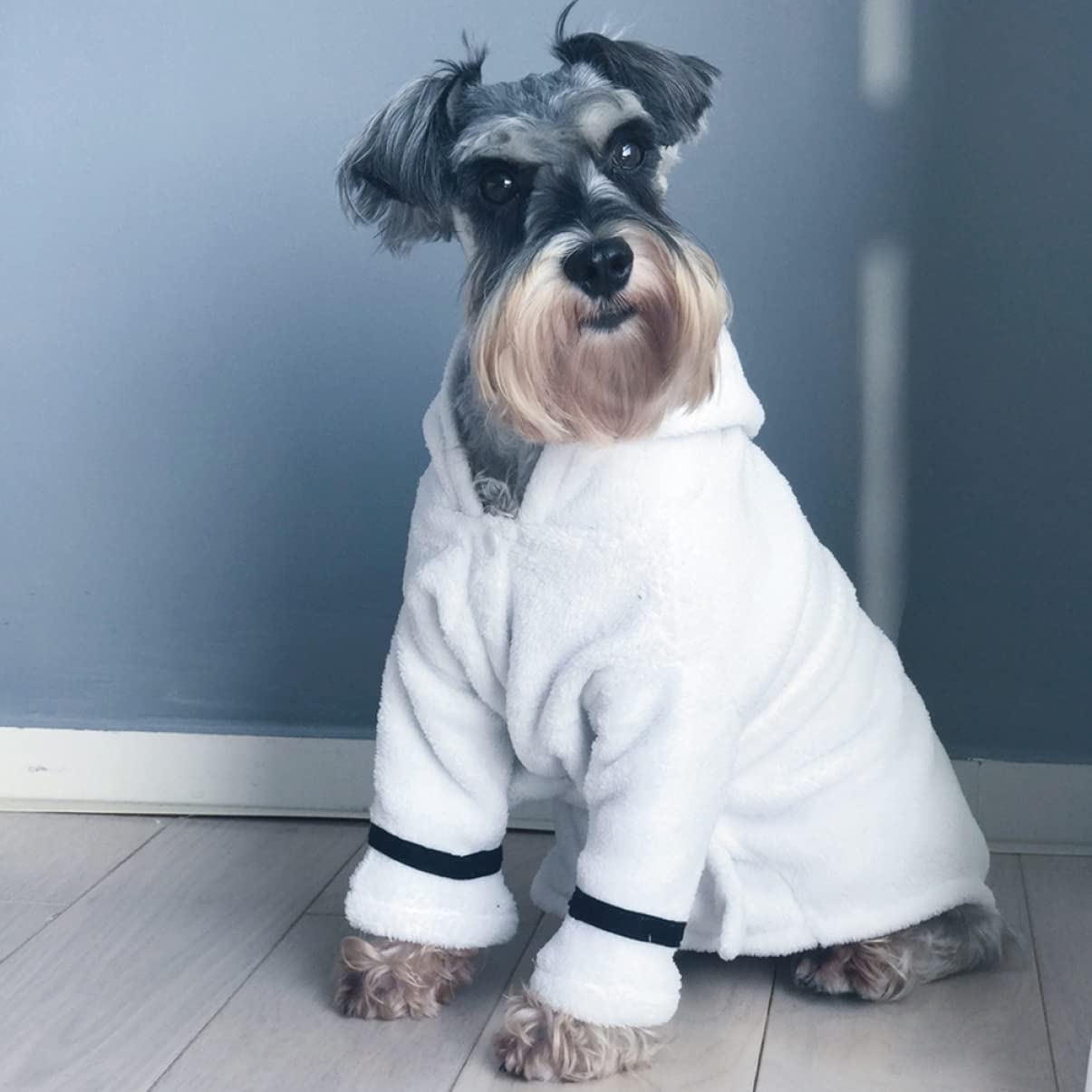 Accappatoio Assorbente per Animali, Asciugatura Rapida, Cotone | Bianco, per Cane e Gatto, Uso Dopo Bagno Autunnale, Stile Morbido e Caldo