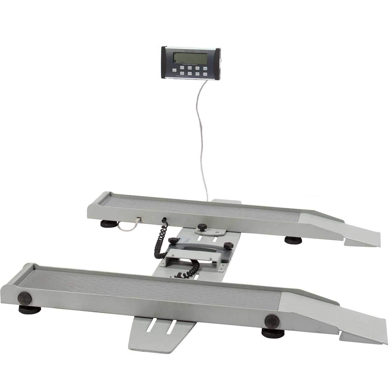 Health O Meter Digital Wheelchair Scale 800lb x 0 2lb 363 x 0 1kg Portable w Adj Tracks