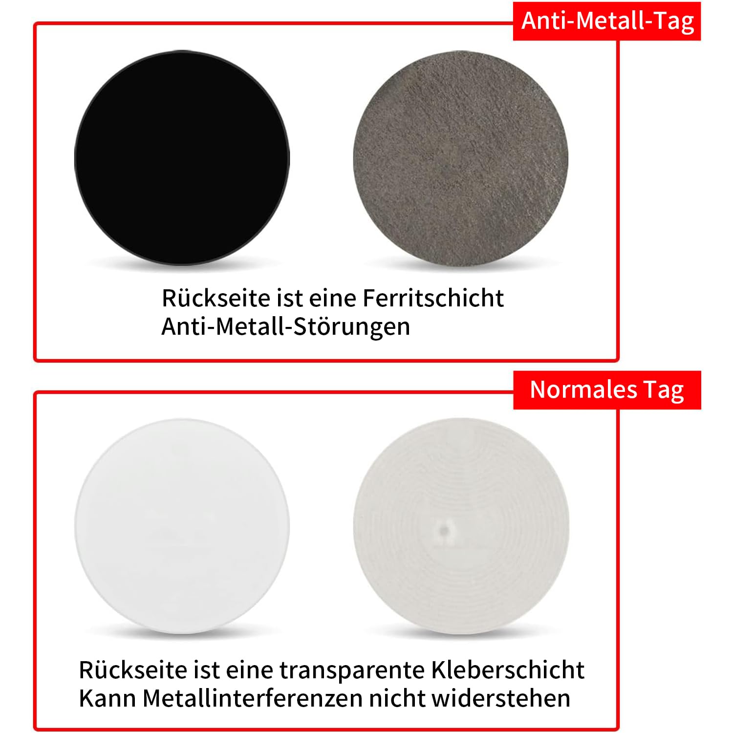 NFC Ntag215 Tag anti-metallo 504 byte programmabili Android iPhone