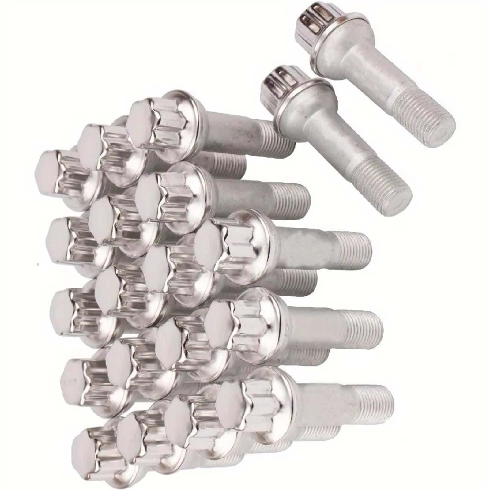 Bulloni ruota auto Compatibile Con Benz Per GLC X253 2017 2018 2019 2020 2021 2022 Set Da 20 Pezzi Di Dadi Per Cerchi In Lega Con Rondella Conica OEM: 0009905407