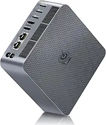 Beelink Mini PC EQi12, Intel Core i5 12450H (8C/12T, até 4,4GHz), 24GB LPDDR5 5200MHz 500GB PCle4.0 SSD, Mini Computador Dual HDMI Display 4K, Dual Gigabit LAN, WiFi6/BT5.2/Office Micro PC
