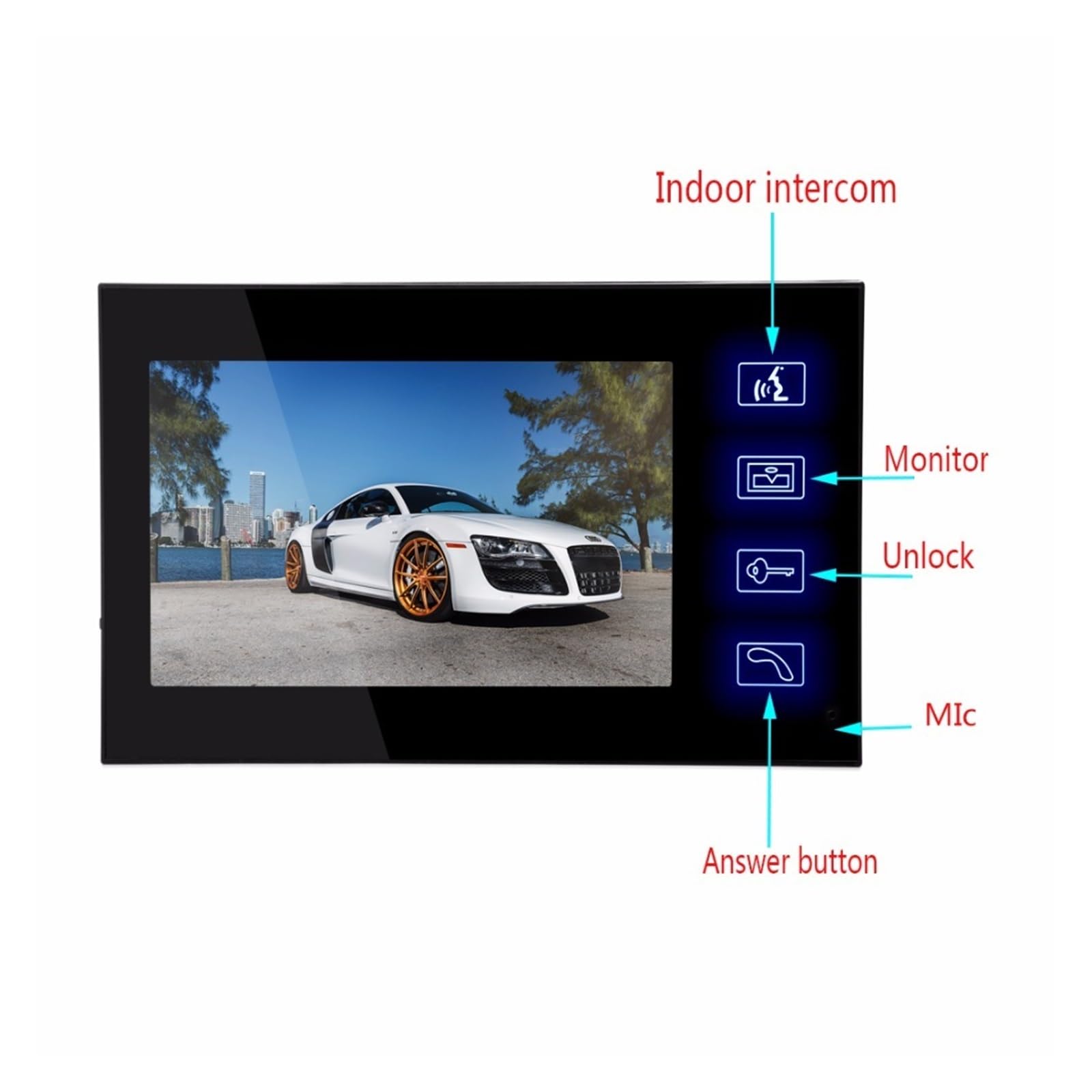 7-calowy Kolorowy Wideodomofon TFT LCD Dzwonek Do Drzwi Telefon Dwukierunkowy Z RFID Instalacja W Mgnieniu Oka(A KIT)