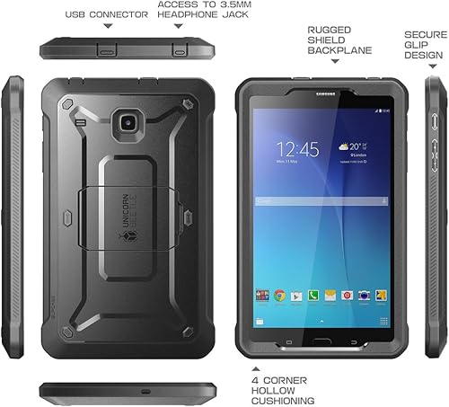 Miniatura 2 de SUPCASE Unicorn Beetle Pro Series Funda diseñada para Galaxy Tab E 80 funda protectora híbrida de cuerpo completo con protector de pantalla Samsung