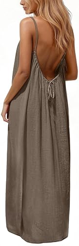 nnOuOnn Robe caraco dos nu pour femme d'été 2026 sans man…