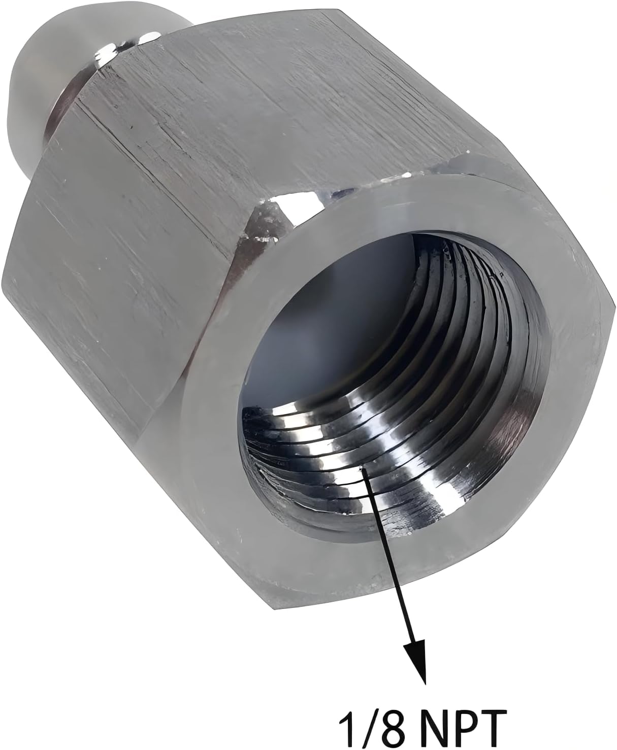 8mm Quick-Disconnect Plug Adapter, Stainless Steel 1/8" NPT Female Thread, Air Tool Charging Fittings with Sealing O-Ring