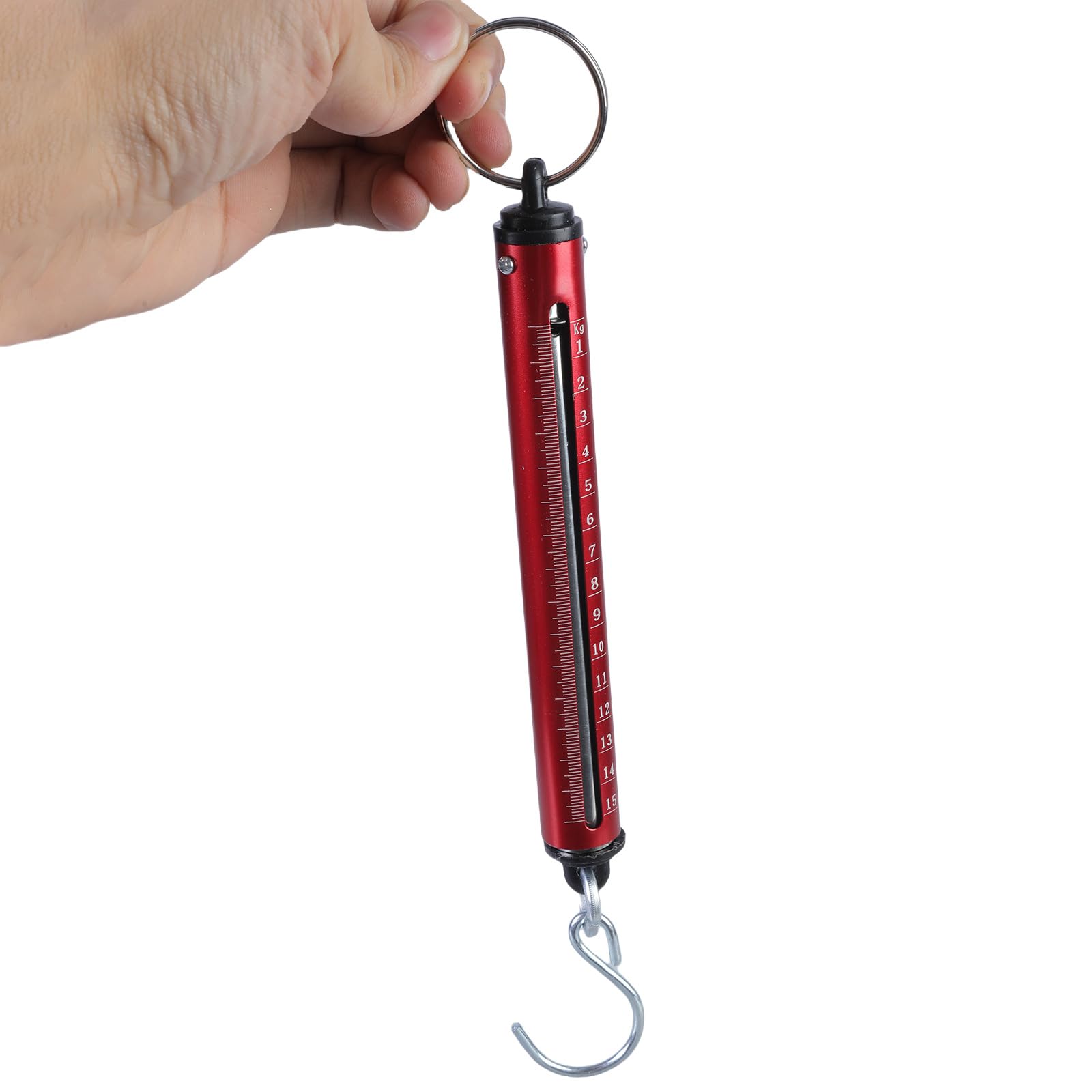 Mechanische Federwaage, Zylinderwaagen mit Aufhängehaken, Dynamometer für präzises Wiegen von bis zu 5 kg/10 kg/15 kg
