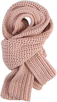 OUNIYA Oversized Chunky Knit Blanket Scarf Large Thick Cable Knitted Scarves Cashmere Feel Women Winter Warm Wool Big Shawl (Pink)
