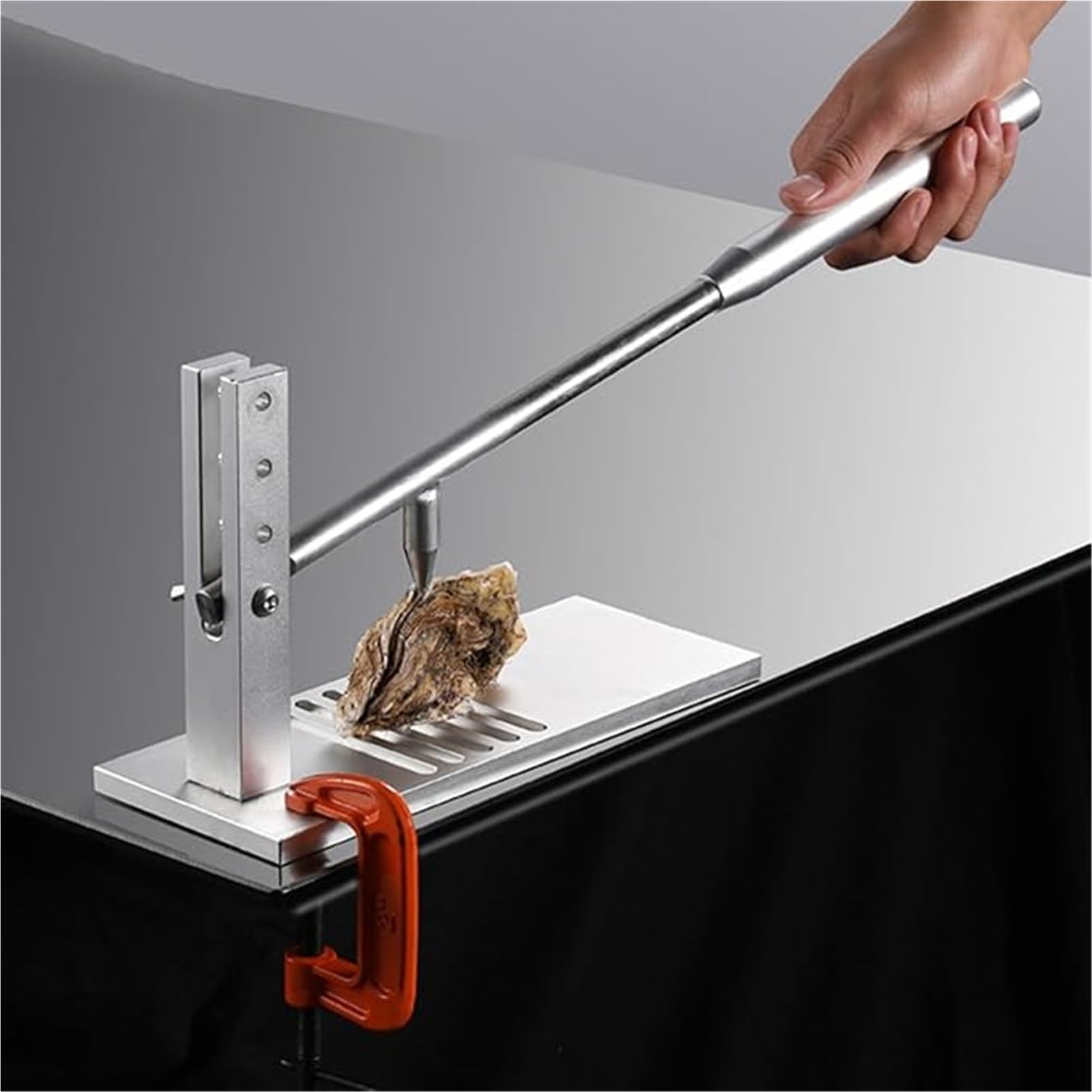 Juego de herramientas manual para ostras, abre sin esfuerzo ostras y almejas con abridor de acero inoxidable duradero para el hogar, cocina y restaurantes de mariscos