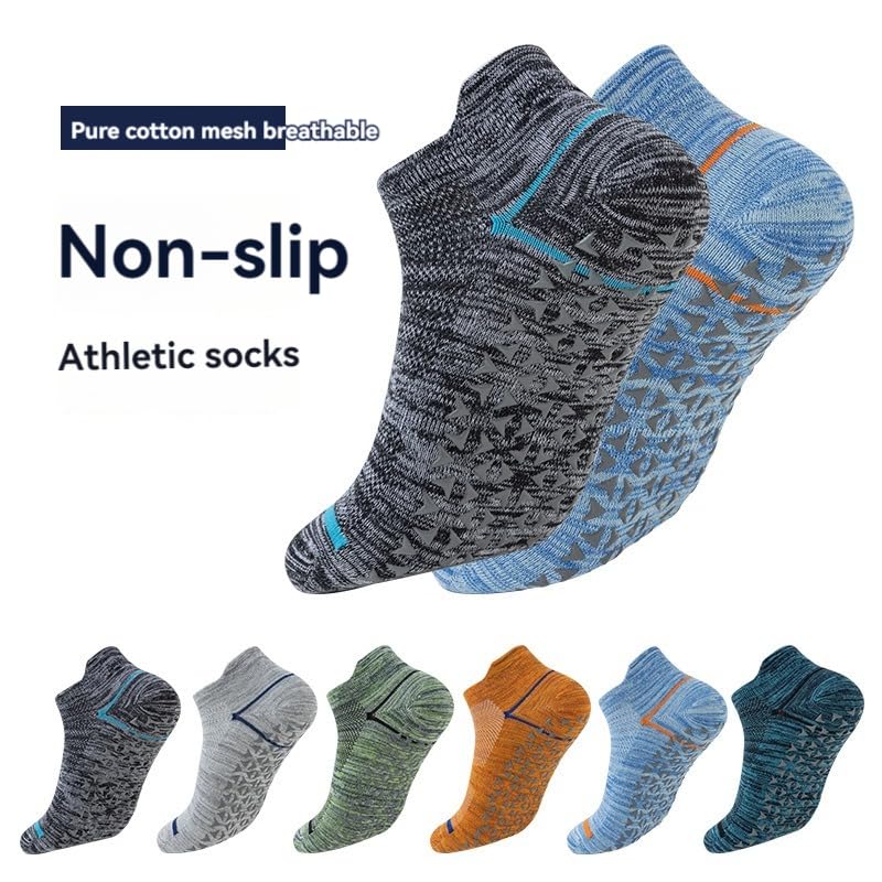 Image of WEAREWE Women's Yoga Socks 6 Pairs Non Slip Socks Pilates Ballet Barre Barefoot Hospital Anti Skid Socks for Women Men