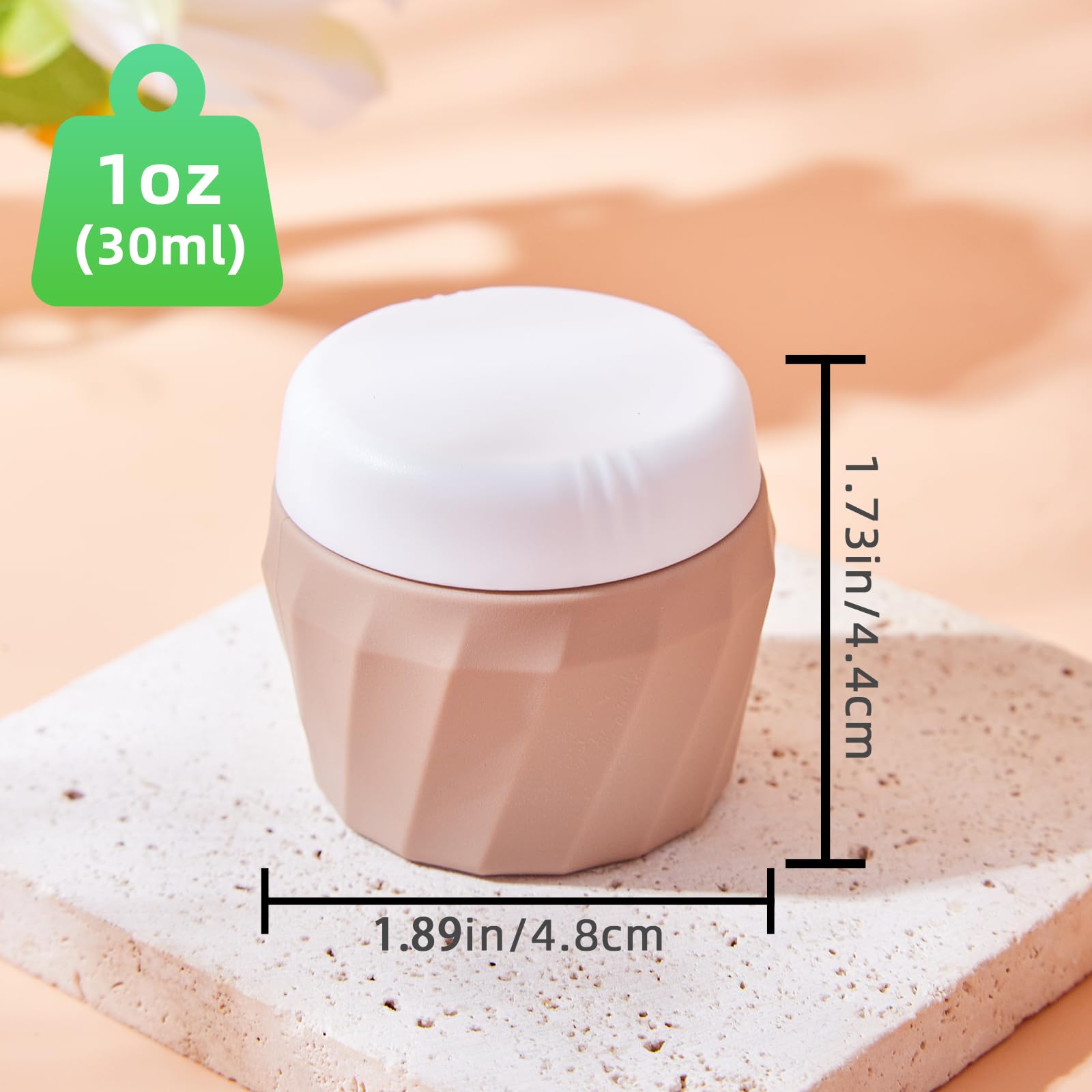 Silevoler Travel Containers for Toiletries, Premium Silicone Cosmetic Cream Jars, TSA Approved Leak-Proof Refillable Travel Size Toiletries with Clear Bag for Cosmetic Face Body Cream