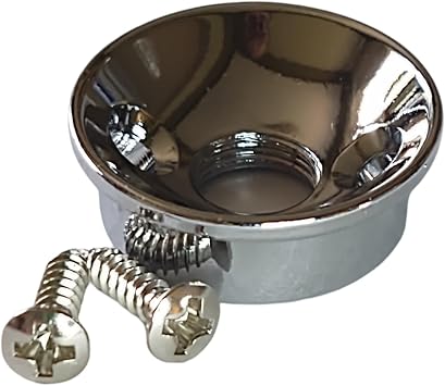 Chrome Finish Metric Electrosocket Jackplate with Screws for Telecaster