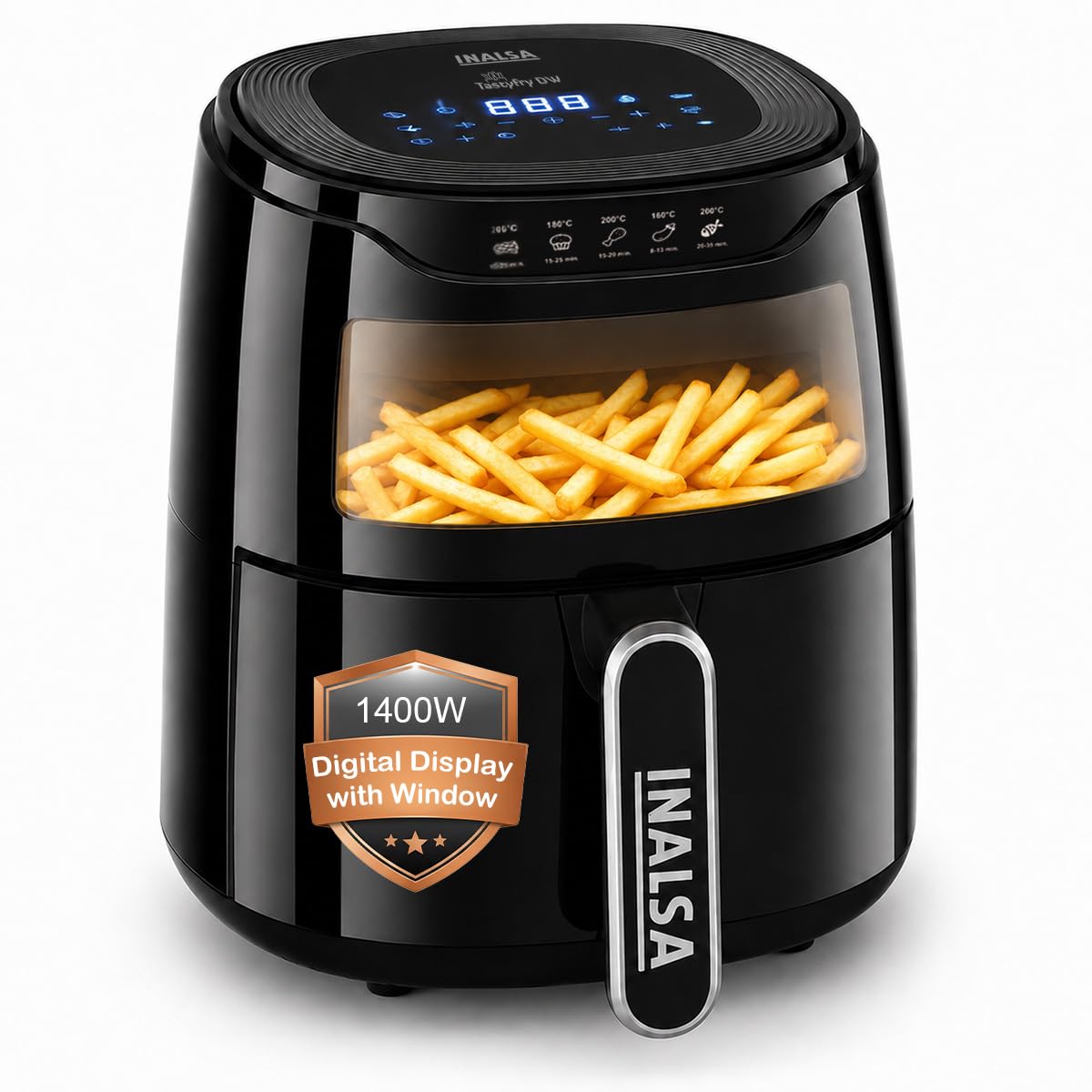INALSA Air Fryer for Home|4.2 liter Capacity|Visible Window & Internal