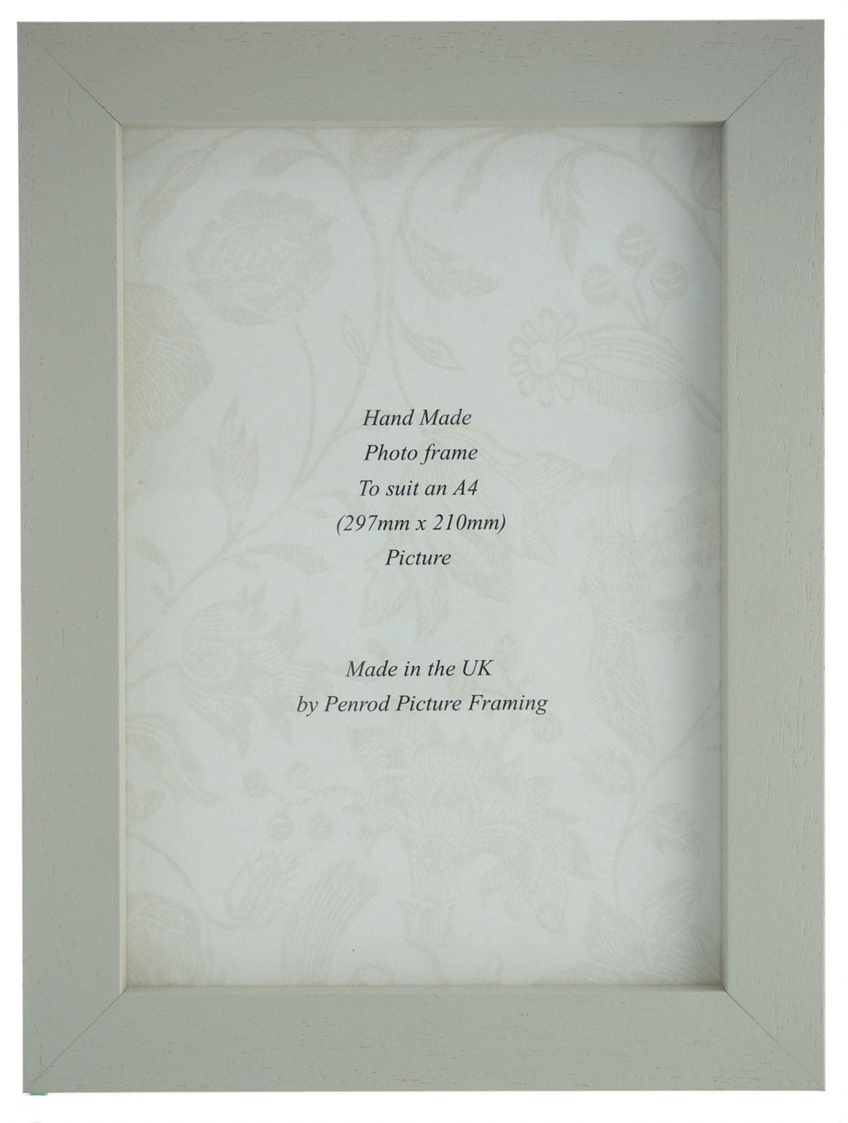 Penrod Picture Framing Christchurch Hand Made Grey Wood A4 Photo Frame. 33mm Wide Deep reveal Profile. Real Glass glazing.