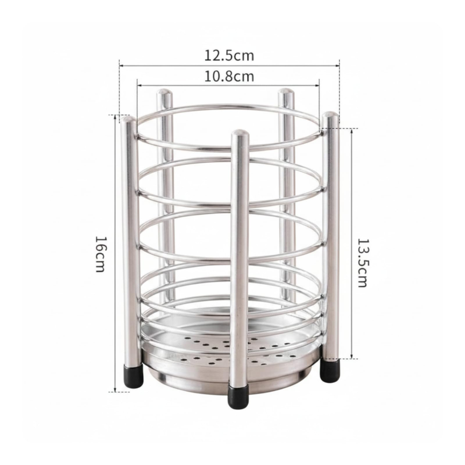 Scolaposate in Acciaio Inox Antiruggine Resistente Corrosione, Portaposate con Vaschetta Raccogligocce, Ben Ventilato, Portaposate da Lavello, per