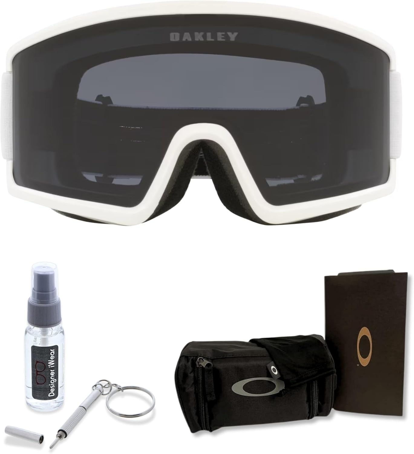 OAKLEY Target Line MEDIUM/LARGE Ski Goggles For Men For Women OO7120, OO7121 +BUNDLE with ACCESSORY EYEWEAR KIT