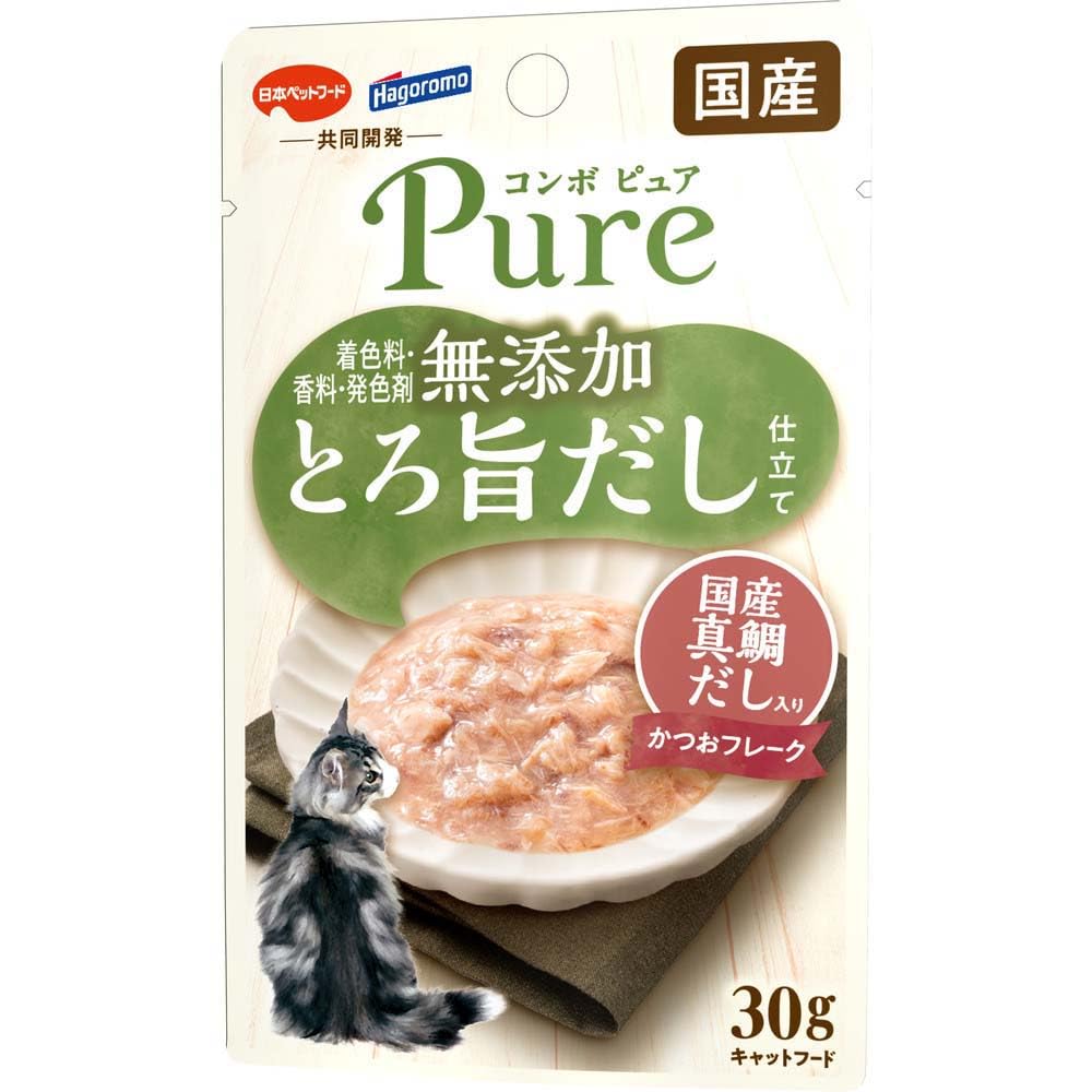 コンボ キャットフード ピュア パウチ かつお・国産真鯛だし入り 30ｇ×12個…