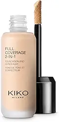 KIKO MILANO, Full Coverage 2-in-1 Foundation & Concealer, Base e Corretivo 2 em 1, Cor