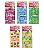 Just For Laughs Dr. Stinky's Scratch N Sniff Stickers 5-Pack, Blow Pop Cherry, Blue Razz Berry, Sour Apple, Dots Strawberry, Lime
