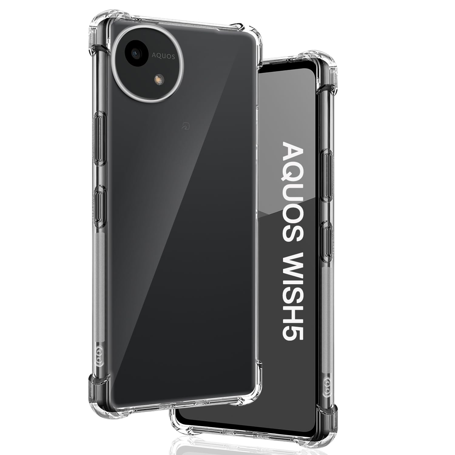 Amazon | 用 AQUOS Wish5 SH-52F ケース 透明ソフトTPU 米軍MIL規格 