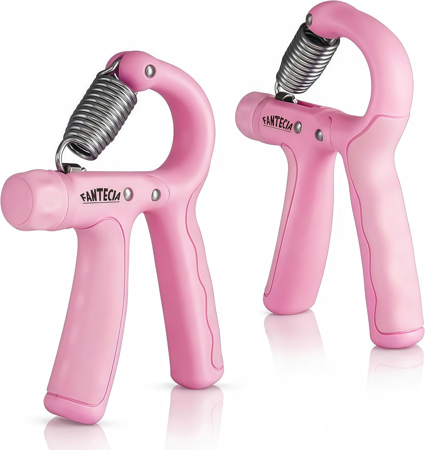 Fantecia Hand Grip Strengthener for Kids and Youth, Adjustable Resistance Hand Gripper 11-45Lbs, Hand Grips for Strength Training, Stress Relief Grip (Pink-2 Pack)
