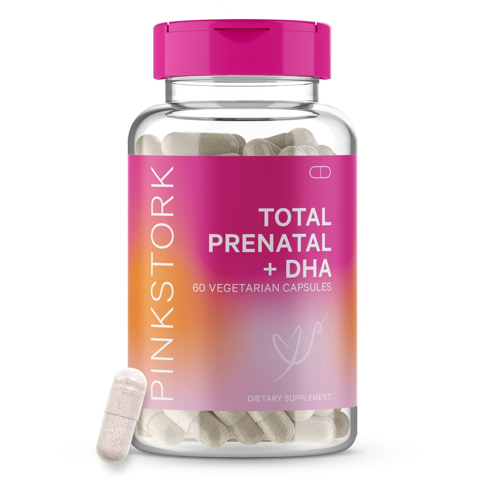 Sponsored Ad - Pink Stork Total Prenatal Vitamin with DHA and Folic Acid: Doctor Formulated, Folate, Iron, Biotin, Vitamin...
