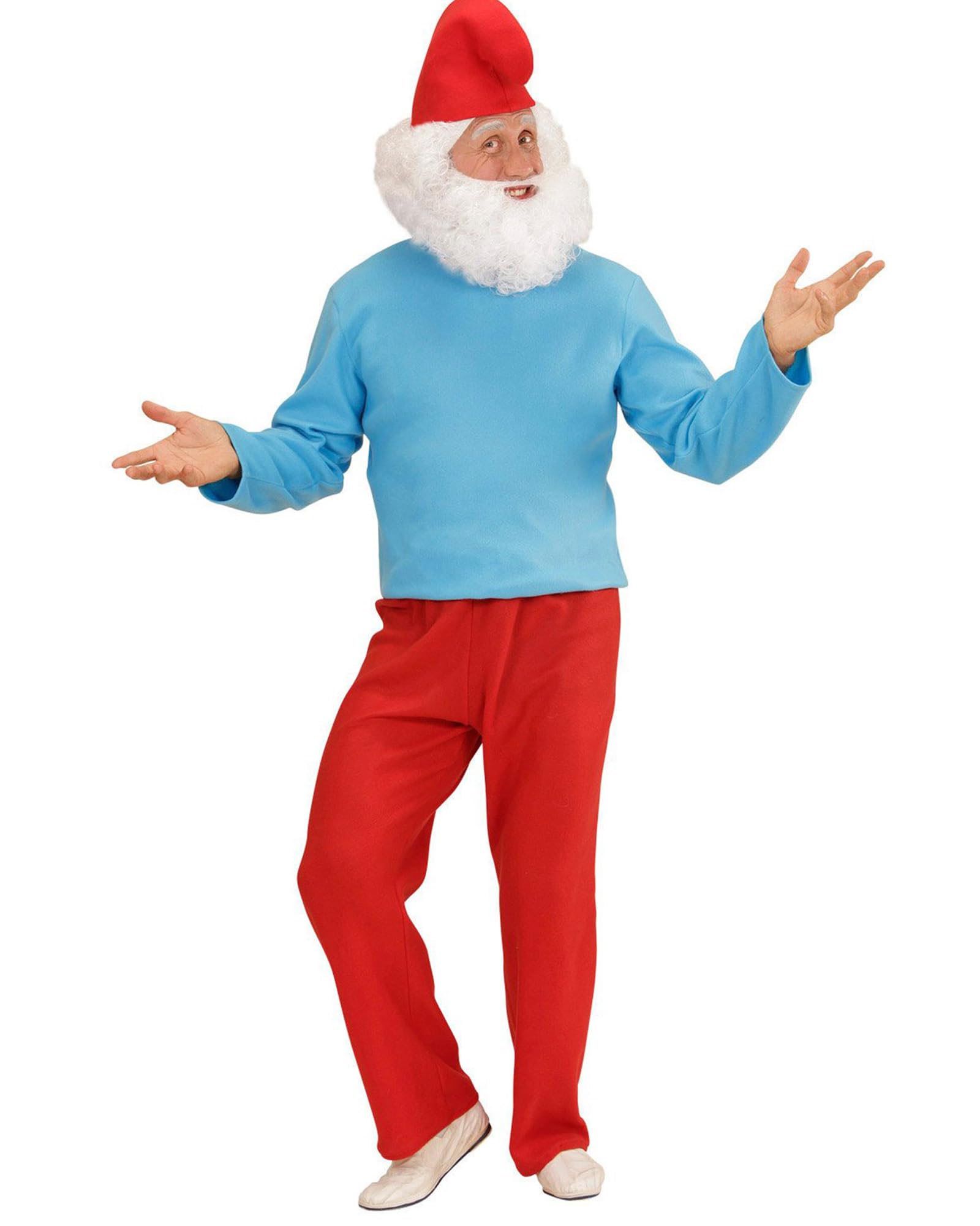 Cusghjbsg Men's Santa Costume Set Fancy Velvet Christmas Cosplay Outfit Themed Party Stage Show Role-playing Costume with Belt and Hats (Blue B, M)