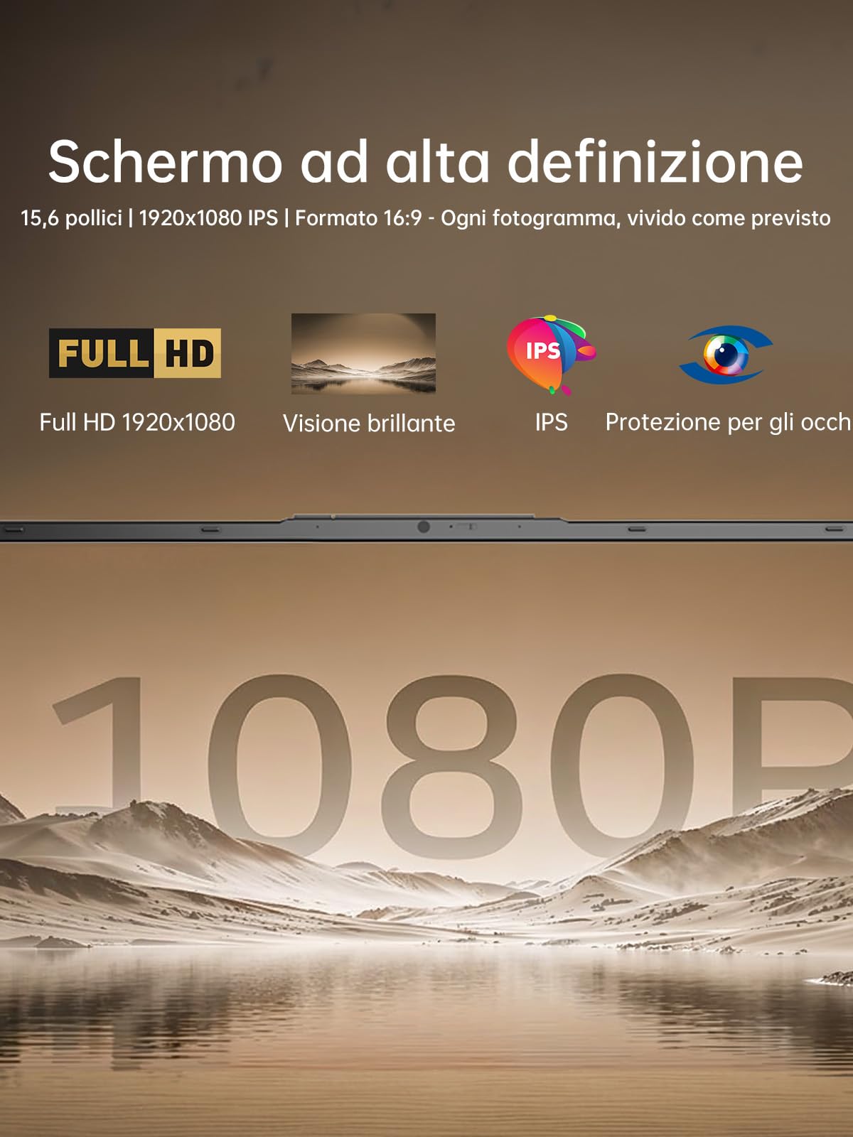 ACEMAGIC Computer Portatile 15.6 Pollici 1080 FHD Ryzen 5 7430U 16GB RAM 512GB SSD Radeon RX Vega 8 Laptop Grigio