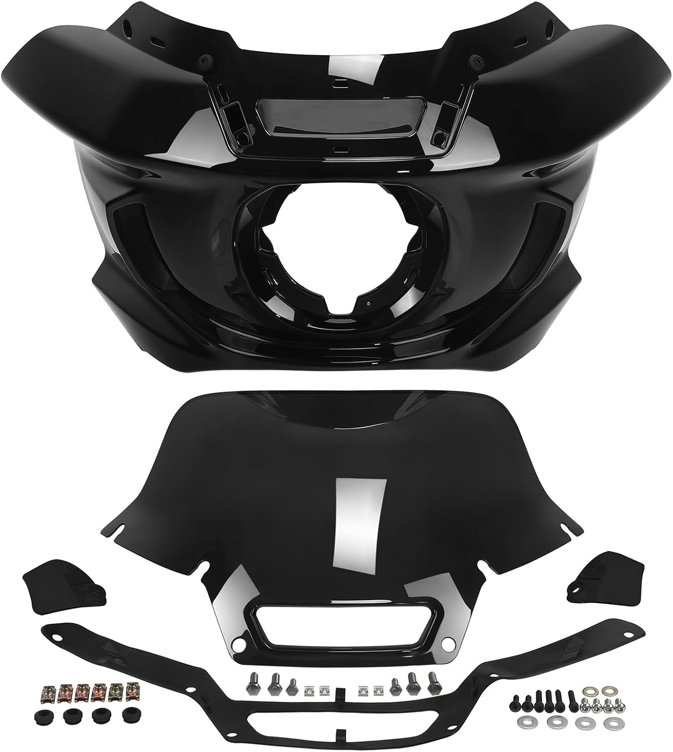 TCMT Front Headlight Fairing with Black 7" Windshield Fit For Harley Low Rider ST FXLRST 2022-2025 Low Rider El Diablo FXRST 2022