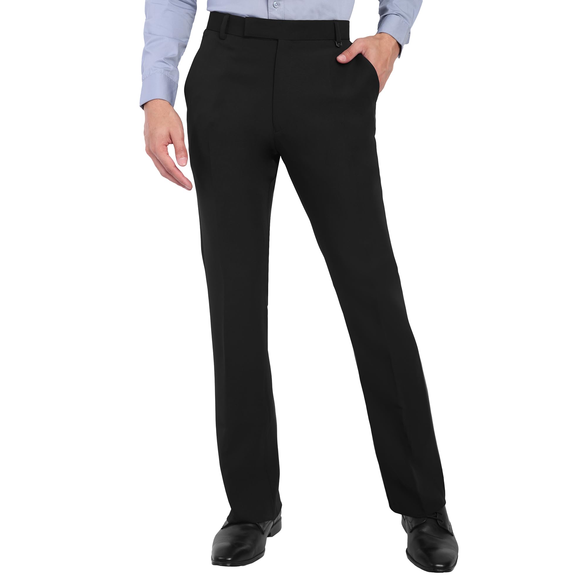 chemistree Men's Formal Bootcut Trousers for Office, Work & Business Wear | Premium Stretchable Fabric, Tailored Fit Dress Pants for Men | Classic Mid-Rise Regular Fit Formal Bootcut Pants-picture-13
