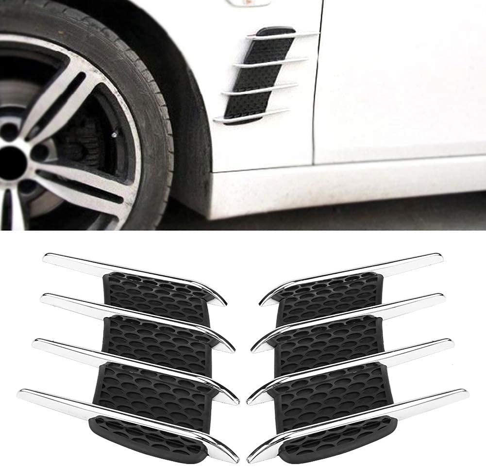 dolce 1 Pair of Car Exterior Hood Side Air Intake Flow Vent Shark Gills Outlet Decorative Trim Sticker